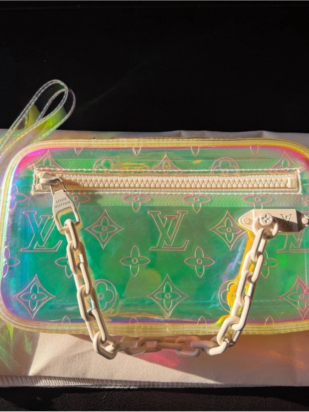 Iridescent Mini Bag with Chain